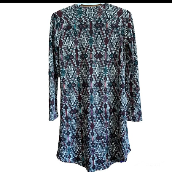 NWT Printed Button-up Sleeved Cardigan Dress - Picture 5 of 13